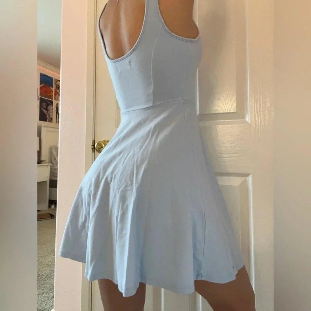 Hollister Light Blue Skater Dress Size Small Early 2010s - Picture 4 of 5